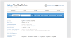 Desktop Screenshot of knjiznica.ffzg.unizg.hr